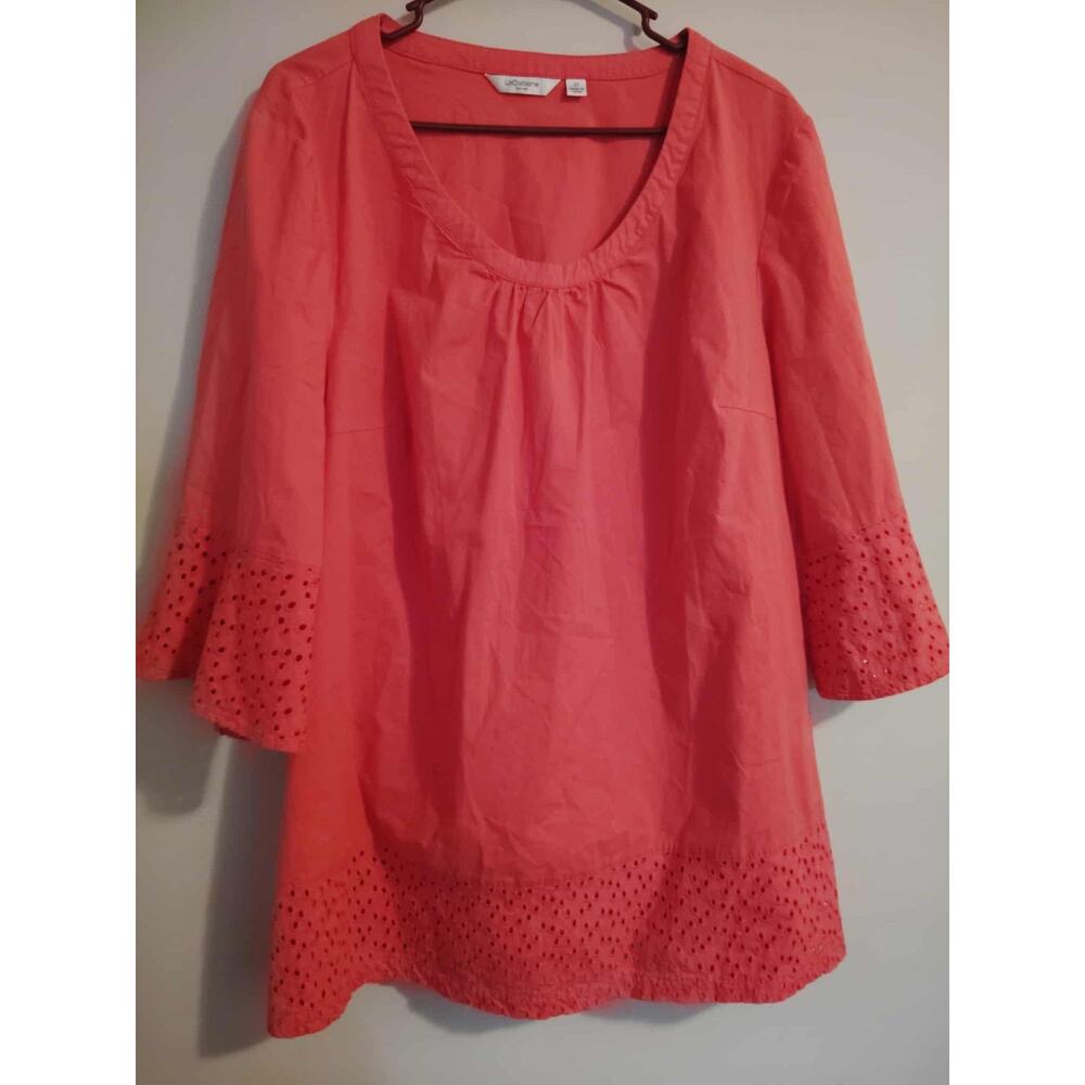 Liz‎ Claiborne Women's Pink 3/4 Sleeve Blouse Size 2x